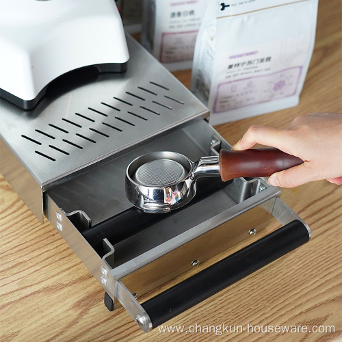 Coffee Grounds stainless steel coffee rectangle knock box